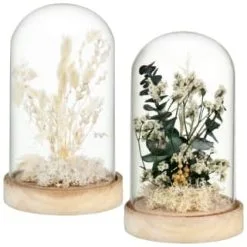 B&M Floral Decoration In Glass - Green -Furniture Shop 394343 floral decoration in glass group