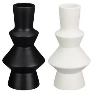 B&M Small Shaped Vase - White 4 B&M Small Shaped Vase - White - Image 2