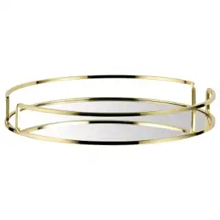 B&M Mirrored Gold Tray 3 B&M Mirrored Gold Tray