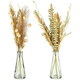 B&M Pampas & Leaf In Glass Vase 5 B&M Pampas & Leaf In Glass Vase - Image 3