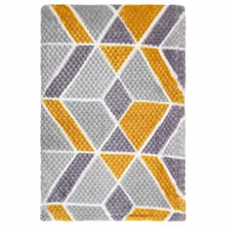 B&M Simply Geo Waffle Throw - Ochre 4 B&M Simply Geo Waffle Throw - Ochre - Image 2