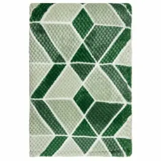 B&M Simply Geo Waffle Throw - Green 4 B&M Simply Geo Waffle Throw - Green - Image 2