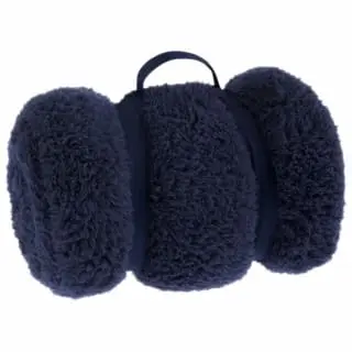 B&M Simply Teddy Navy Rolled Throw 3 B&M Simply Teddy Navy Rolled Throw