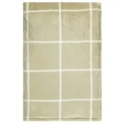 Home & Co Winston Sage Check Sherpa Throw -Furniture Shop 394950 winston sage check sherpa throw 2