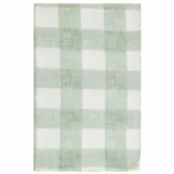 Simply Everyday Simply Sage & Gingham Polar Fleece Throw 2pk -Furniture Shop 395026 simply super soft throws 2pk sage gingham 2