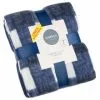 Simply Everyday Simply Navy & Gingham Polar Fleece Throw 2pk -Furniture Shop 395029 simply super soft throws 2pk navy gingham