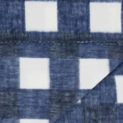 Simply Everyday Simply Navy & Gingham Polar Fleece Throw 2pk -Furniture Shop 395029 simply super soft throws 2pk navy gingham 4