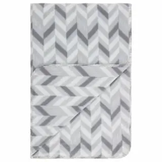Simply Everyday Simply Grey & Geo Print Polar Fleece Throw 2pk 4 Simply Everyday Simply Grey & Geo Print Polar Fleece Throw 2pk - Image 2