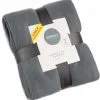 Simply Everyday Simply Light Grey & Dark Grey Polar Fleece Throw 2pk -Furniture Shop 395032 simply super soft throws 2pk light grey dark grey