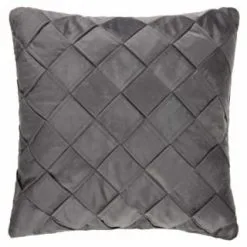 Home & Co Basket Weave Charcoal Cushion