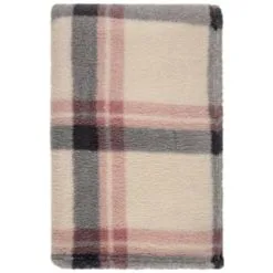 Simply Everyday Simply Blush Check Sherpa Throw 7 Simply Everyday Simply Blush Check Sherpa Throw -Furniture Shop 395364 stripe ocean tide cushion 4
