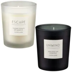 B&M Unwind Scented Candle - Ylang Ylang & Rose & Patchouli 5 B&M Unwind Scented Candle - Ylang Ylang & Rose & Patchouli -Furniture Shop 395420 395422 small candle group
