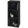 B&M Essentials 3 Tier Shelf - Black -Furniture Shop 395642 essentials 3 tier shelf black