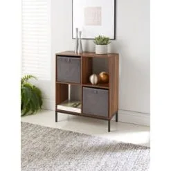 Lokken Velvet Storage Cubes 2pk - Grey -Furniture Shop 395825 2pk velvet lokken storage cubes grey