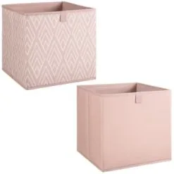 Lokken Printed Storage Cubes 2pk - Pink Diamond 10 Lokken Printed Storage Cubes 2pk - Pink Diamond -Furniture Shop 395838 2pk printed lokken storage cubes pink diamond 3