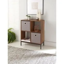 Lokken Linen Storage Cubes 2pk - Grey -Furniture Shop 395851 2pk linen lokken storage cubes grey