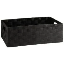 B&M Caen Set Of 3 Paper Rope Baskets - Black 9 B&M Caen Set Of 3 Paper Rope Baskets - Black -Furniture Shop 395869 caen set of 3 paper rope baskets black 3