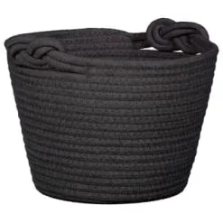 B&M Cara Rope Basket With Handle - Black