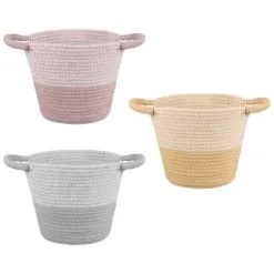 B&M Two Tone Rope Basket - Natural -Furniture Shop 395885 395886 395887 two tone rope basket group 2