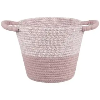 B&M Two Tone Rope Basket - Pink 3 B&M Two Tone Rope Basket - Pink