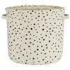 B&M Spot Fabric Basket - Cream -Furniture Shop 395900 white spot basket