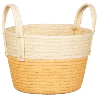 B&M Wicker Basket - Ochre 3 B&M Wicker Basket - Ochre