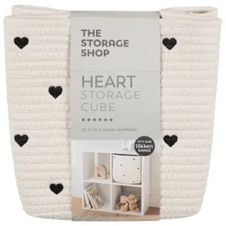 B&M Heart Shaped Storage Cube 3 B&M Heart Shaped Storage Cube