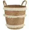 B&M Fringe Stripe Wicker Basket 1 B&M Fringe Stripe Wicker Basket -Furniture Shop 395929 fringe stripe wicker basket