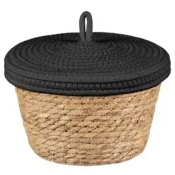 B&M Kendall Basket With Lid - Black
