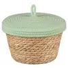 B&M Kendall Basket With Lid - Green 1 B&M Kendall Basket With Lid - Green -Furniture Shop 395975 kendall basket with lid green 2