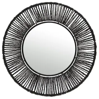 B&M Seagrass Mirror - Black 3 B&M Seagrass Mirror - Black