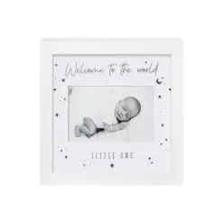 B&M Box Photo Frame - Welcome To The World Little One -Furniture Shop 396343 box frame welcome to the world little one 2