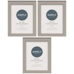 Simply Everyday 5 X 7" Block Frames 3pk - Grey