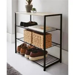 B&M Michigan 4 Tier Multi Purpose Shoe Storage