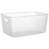 Home Essentials Ribbed Clear Storage Tub - Large -Furniture Shop 396950 ribbed clear storage box large