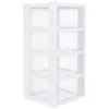 B&M White 4 Tier Drawers 1 B&M White 4 Tier Drawers -Furniture Shop 397930 white 4 tier drawers 3