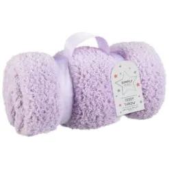 Simply Kids Teddy Throw - Lilac