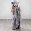 Simply Kids Hooded Sherpa Blanket - Grey -Furniture Shop 400213 simply kids hooded sherpa blanket grey